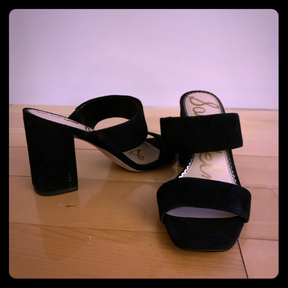 Sam Edelman chunky heel sandal black 6.5